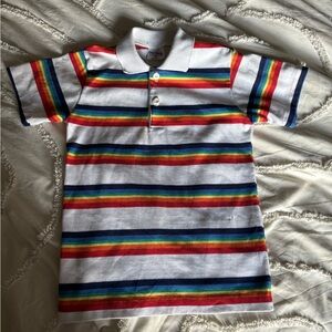 Health-Tex vintage boys rainbow polo shirt